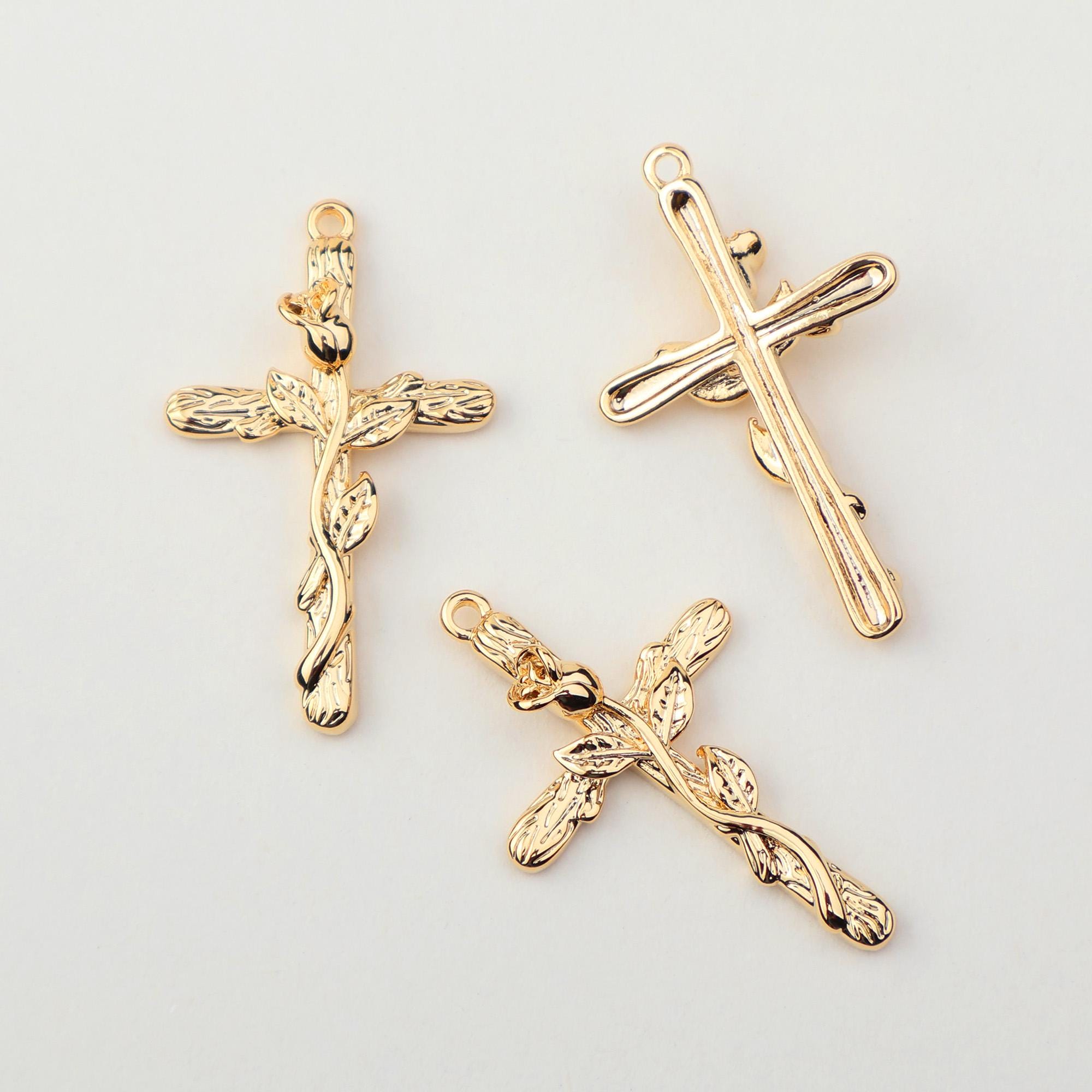 Gold tone vintage cross - Etsy 日本