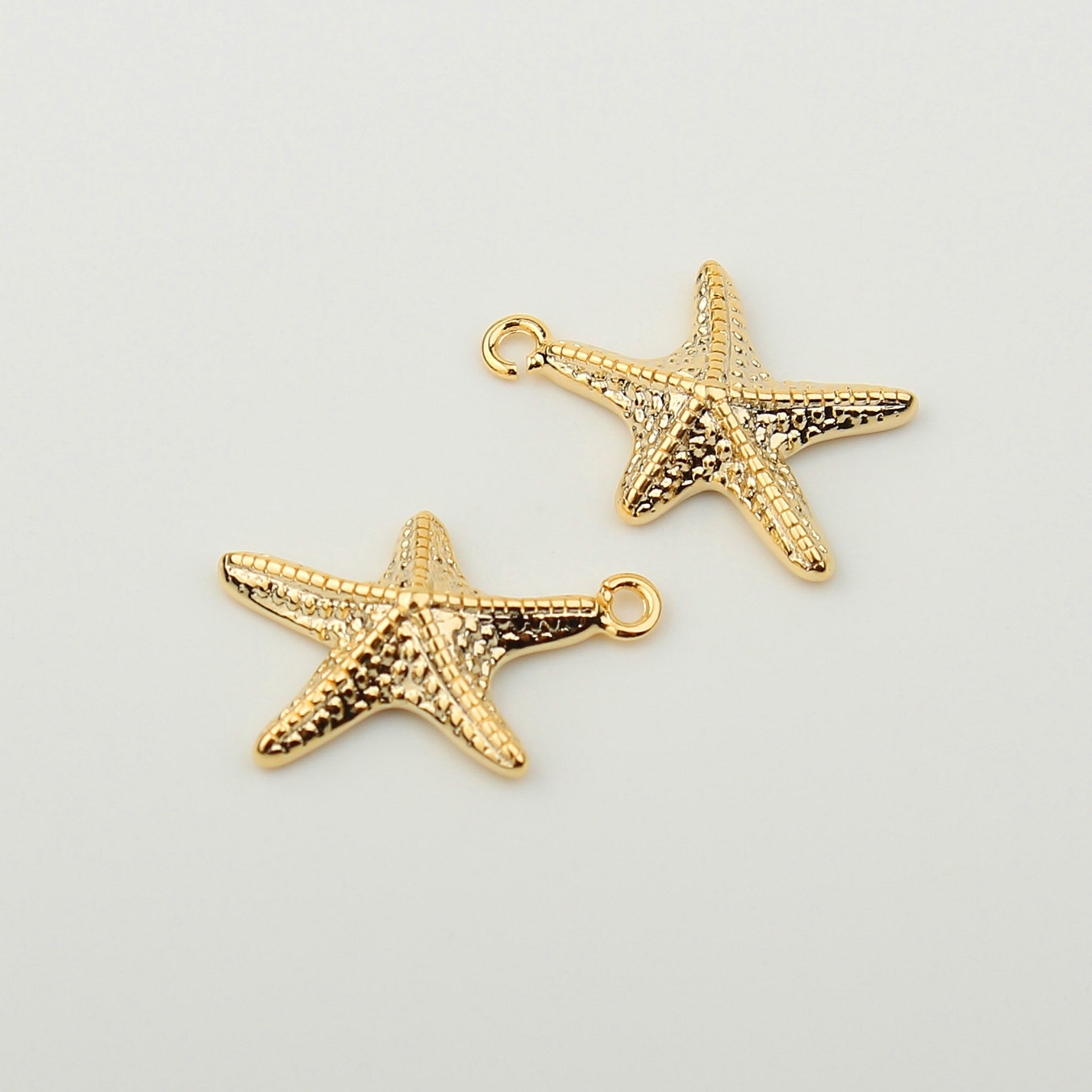 1PCS Gold Starfish Charm Summer Charms Star Fish Bead Etsy