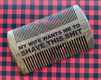 Peine para barba grabado divertido