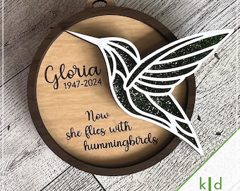 Hummingbird Memorial Ornament | Now She Flies With Hummingbird