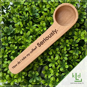 Engraved Coffee Scoop | Bag Clip | Funny Gift For Coffee Lovers