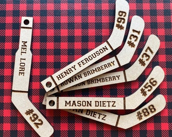 Personalized Hockey Stick Ornament