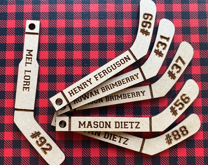 Personalized Hockey Stick Ornament