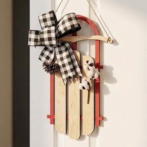 Holiday Sled Layered Sign Base – Vintage Style SVG+PDF Cut Files