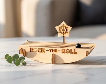 Rock the Roll- Marble balance game SVG-PDF Laser cut file instant download sized for 3mm plywood material in description