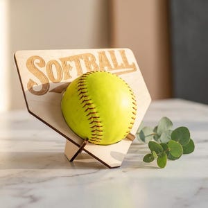 Softball Home Plate Trophy Stand SVG - 3 mm Sperrholzplatte (Digitaler Download)