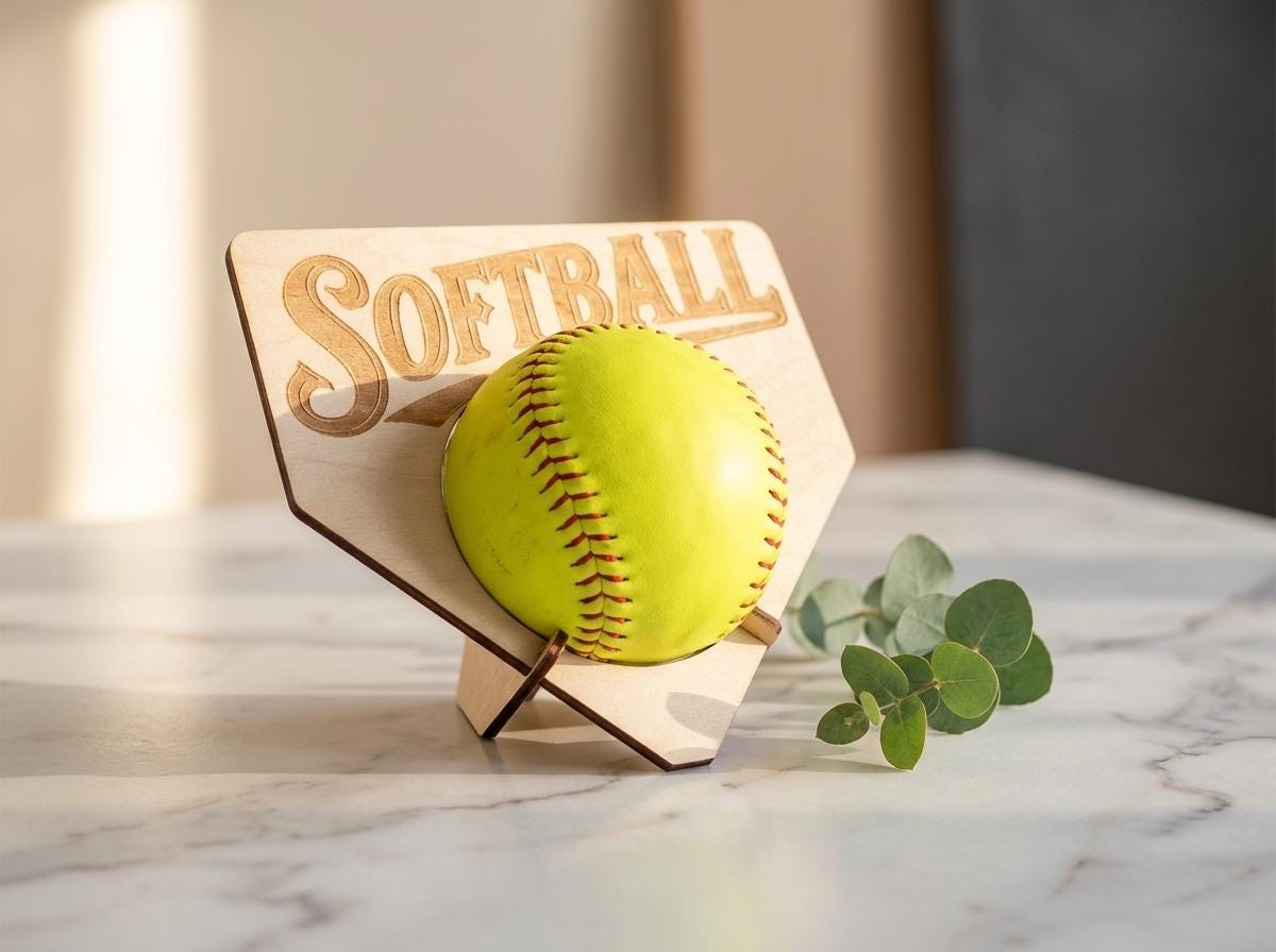 Lot De 28 Toppers SOFTBALL Jaunes | Décoration De Trophées, Balles 5 1/2 Pouces
