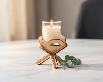 Tripod Votive Candle Holder SVG – Laser Cut Files (PDF)