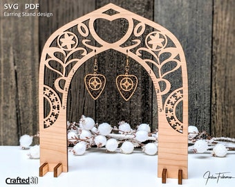 Arch Earring-displaystandaard SVG, lasergesneden bestand (digitale download)