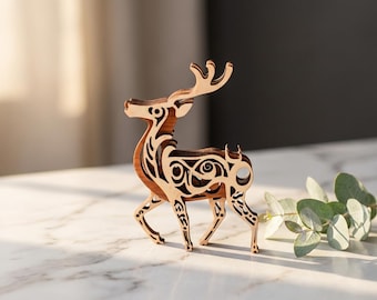Lasergesneden rendier | Kerstdecor met 3 lagen (svg-pdf)