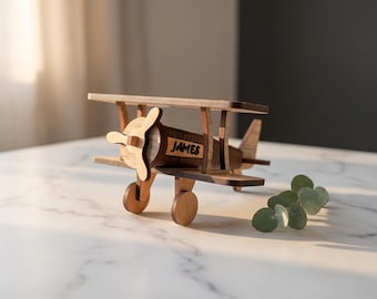 Toy Biplane Laser Cut Files, SVG + PDF (Digital Download)