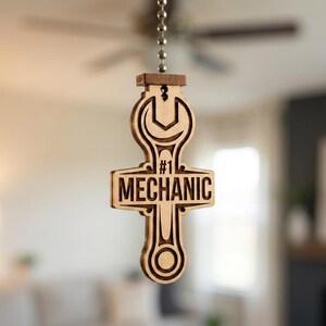 Mechanic Wrench Fan Pull SVG | Laser Cut File (Digital Download) 3mm