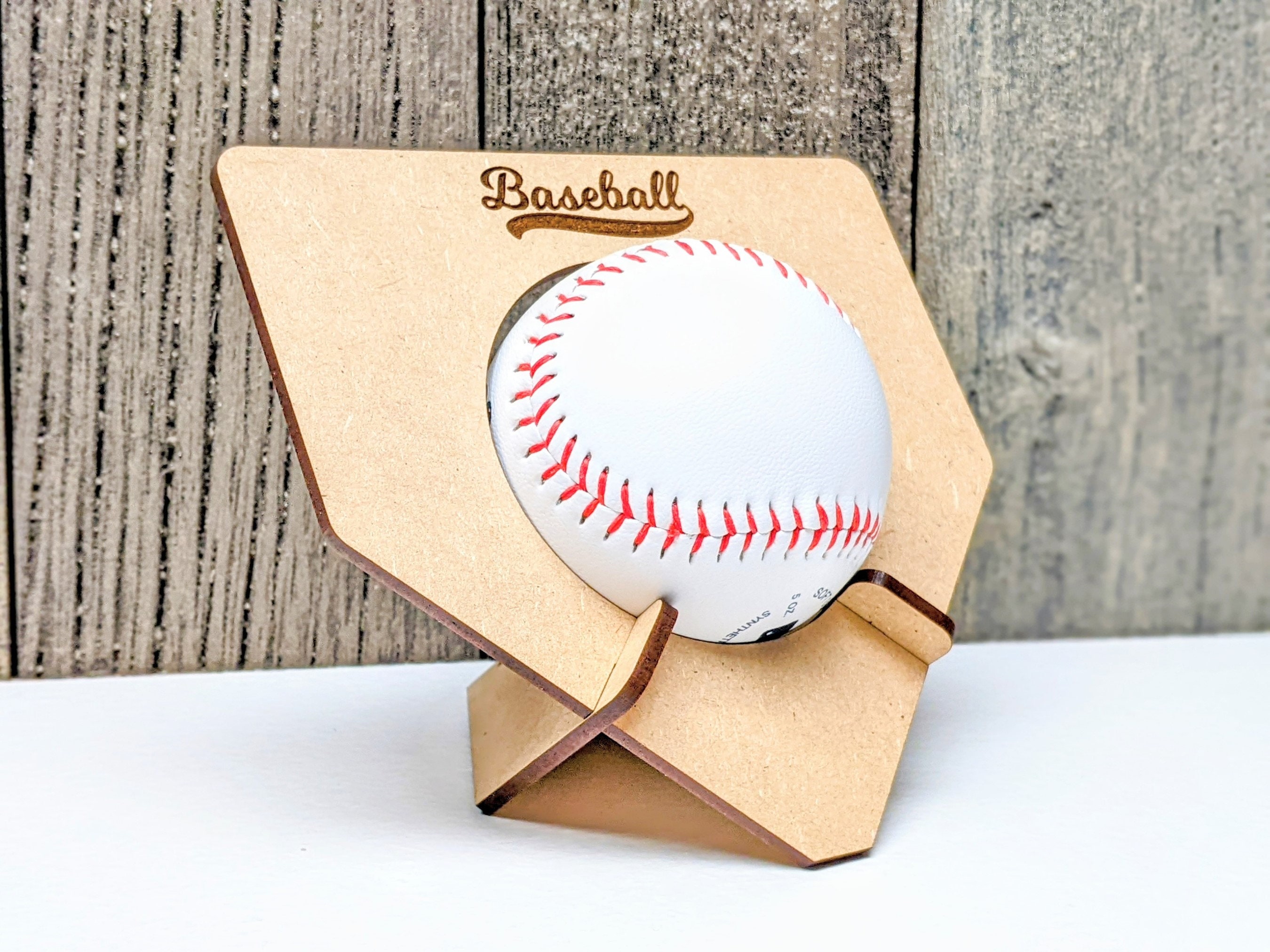 1 Baseball with 3 Cards Homeplate Shaped Display Case – Homeplate