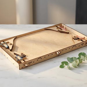 Flipperspel för 2 spelare - Direkt nedladdning av SVG+PDF-klippfiler + instruktioner för 1/8-tums medelstort dragbrädematerial (MDF) - 45x25 cm