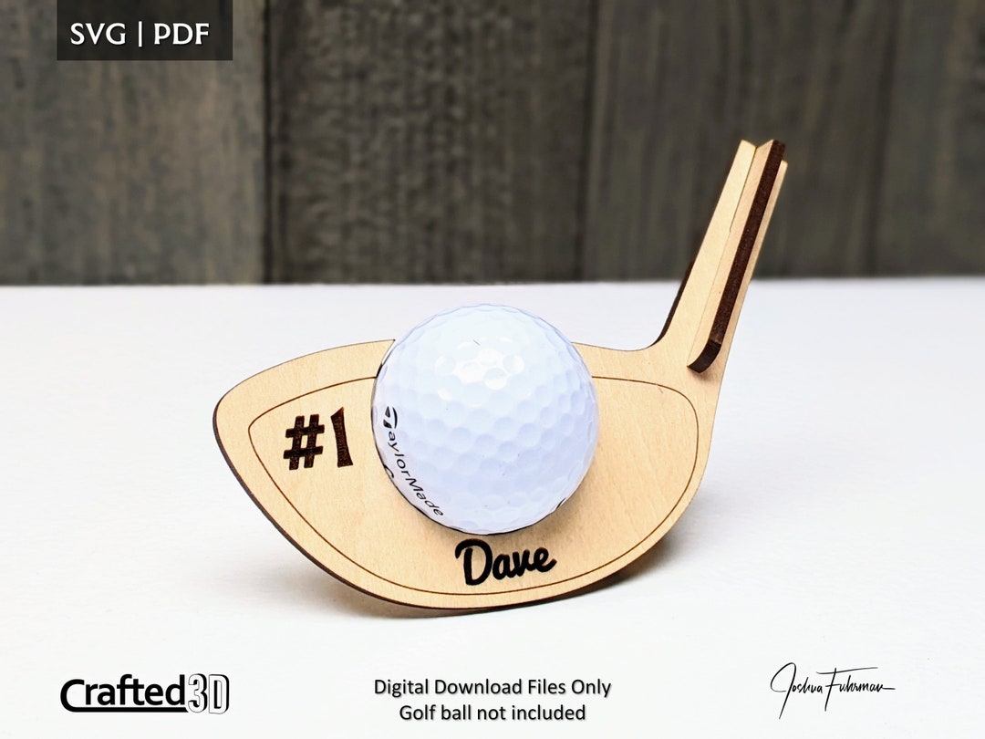 Golf Ball Trophy Stand SVG Cut File for Trophy for Official