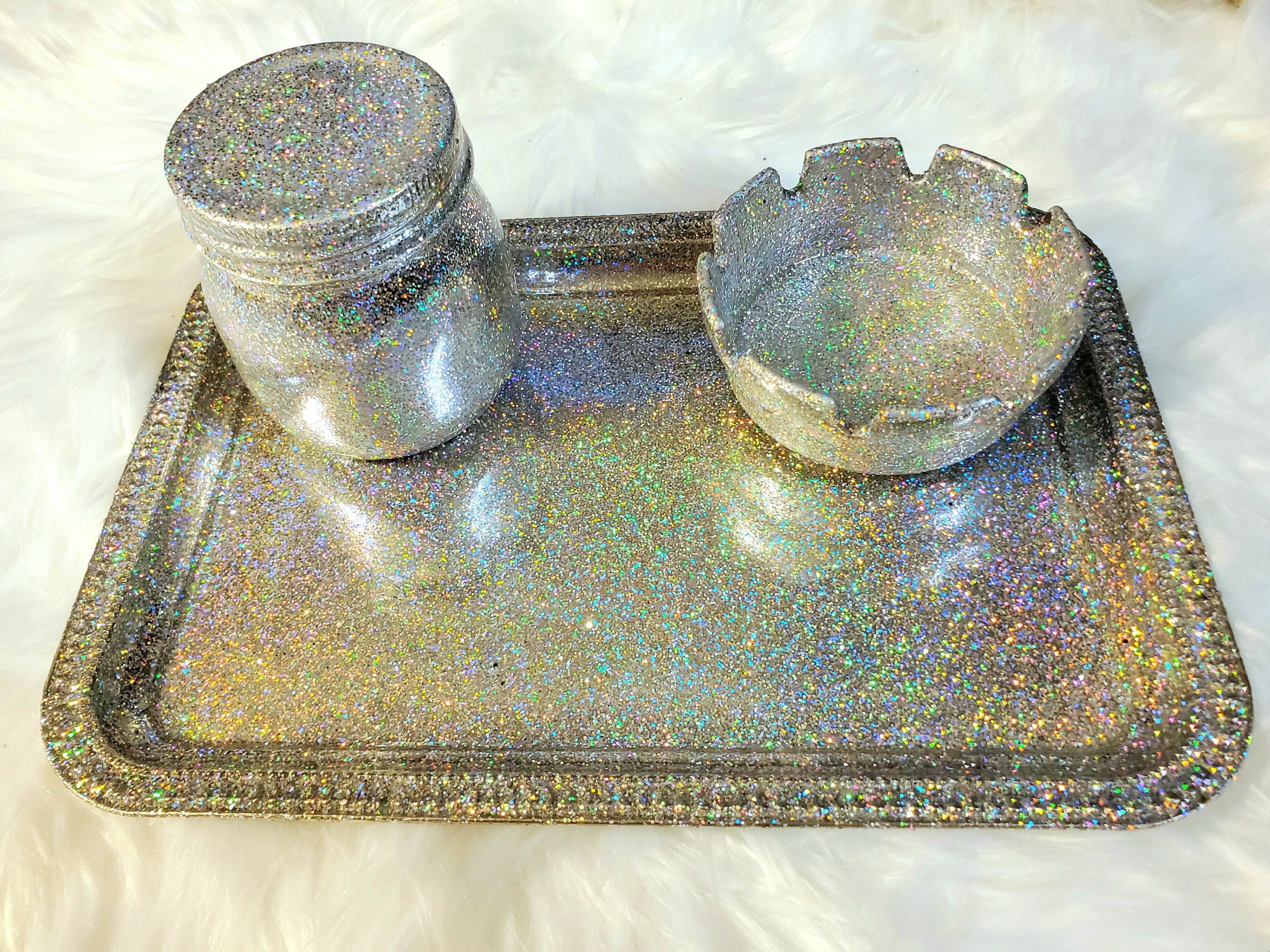 Queenin And Blingin - Glitter tray set. Rolling PRETTY!! With