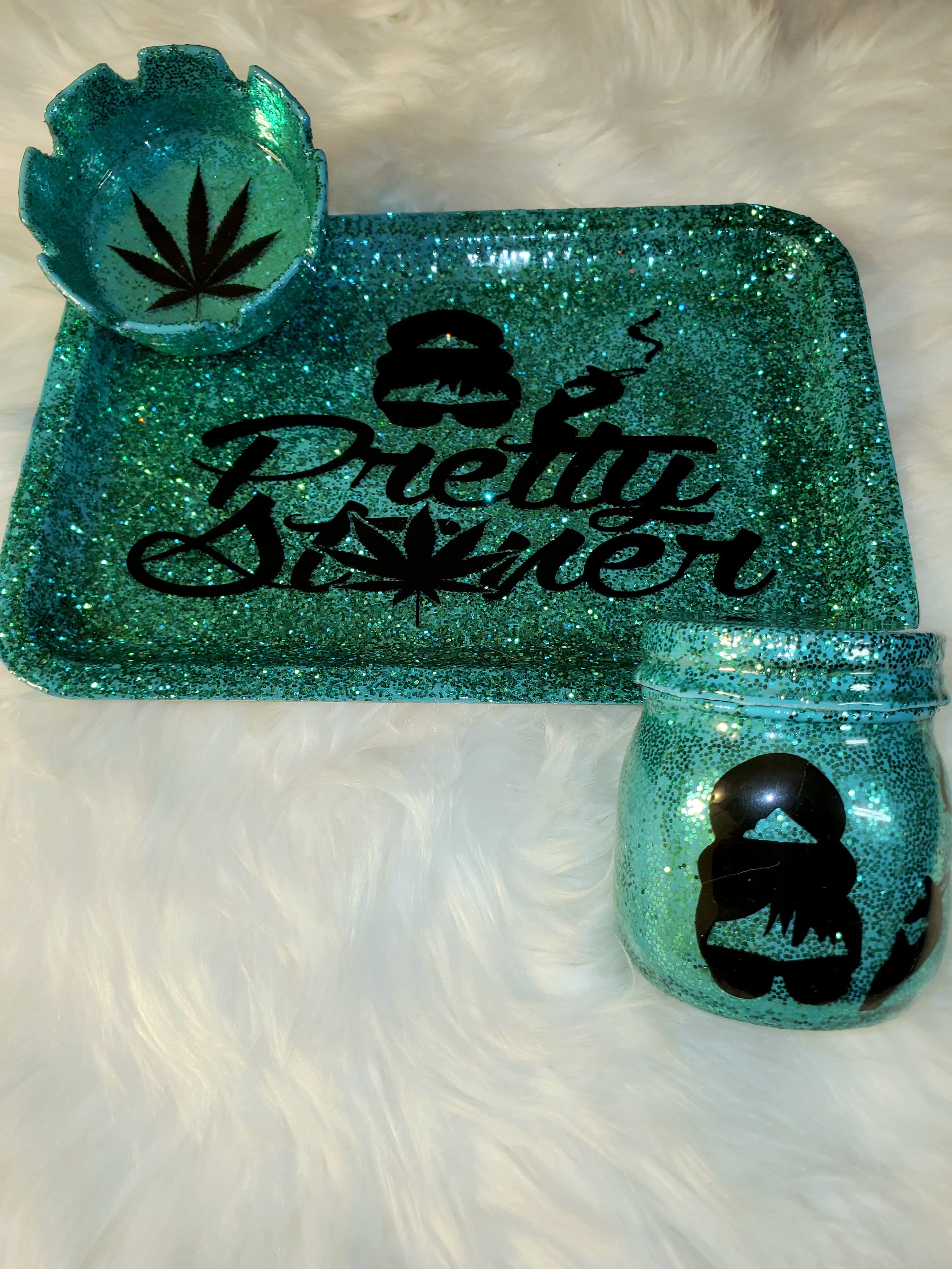 Handmade Rolling Tray Set pretty Stoner Etsy UK