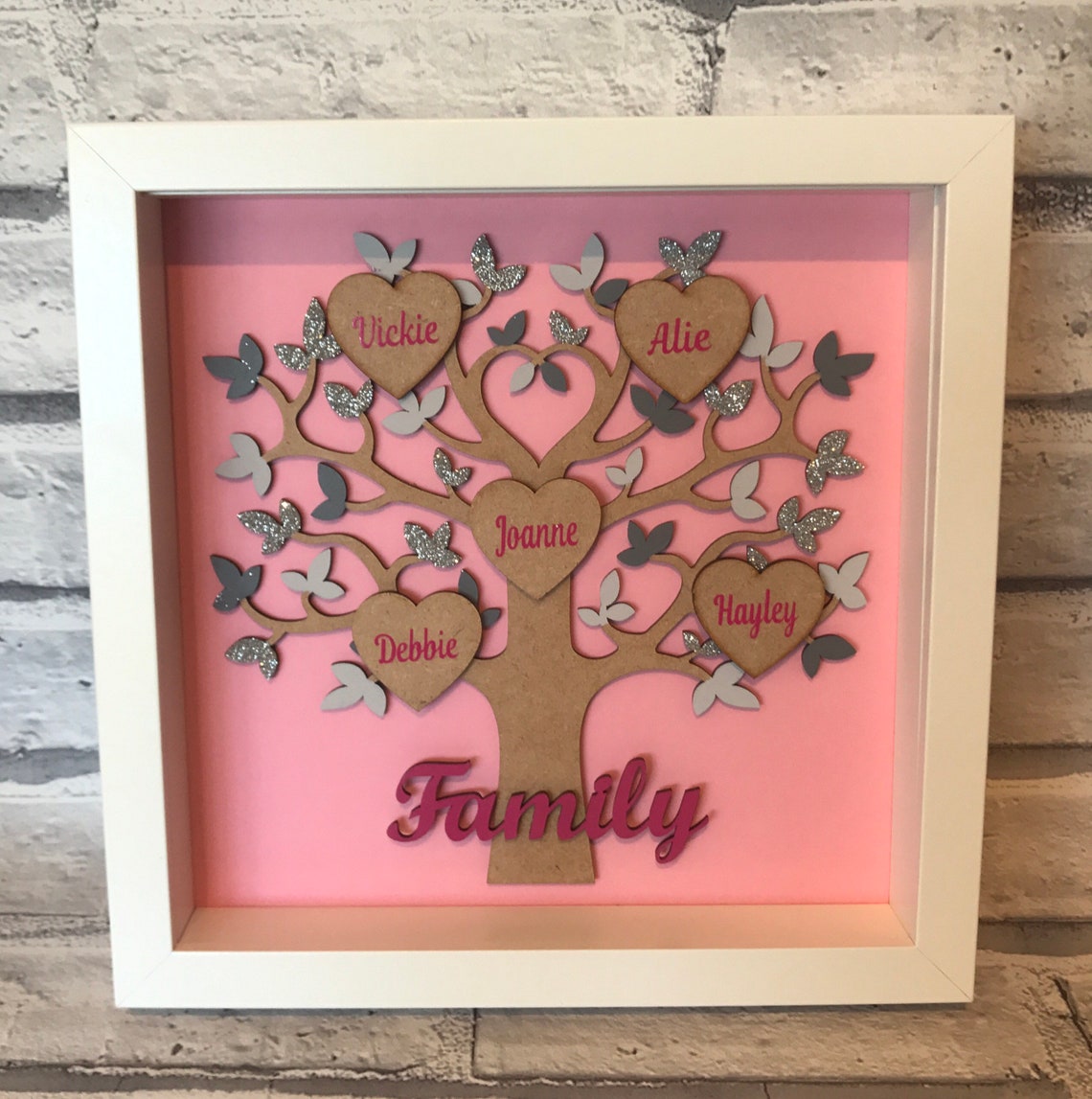 Family Tree Frame Personalised Family Gift Keepsake Frame Etsy