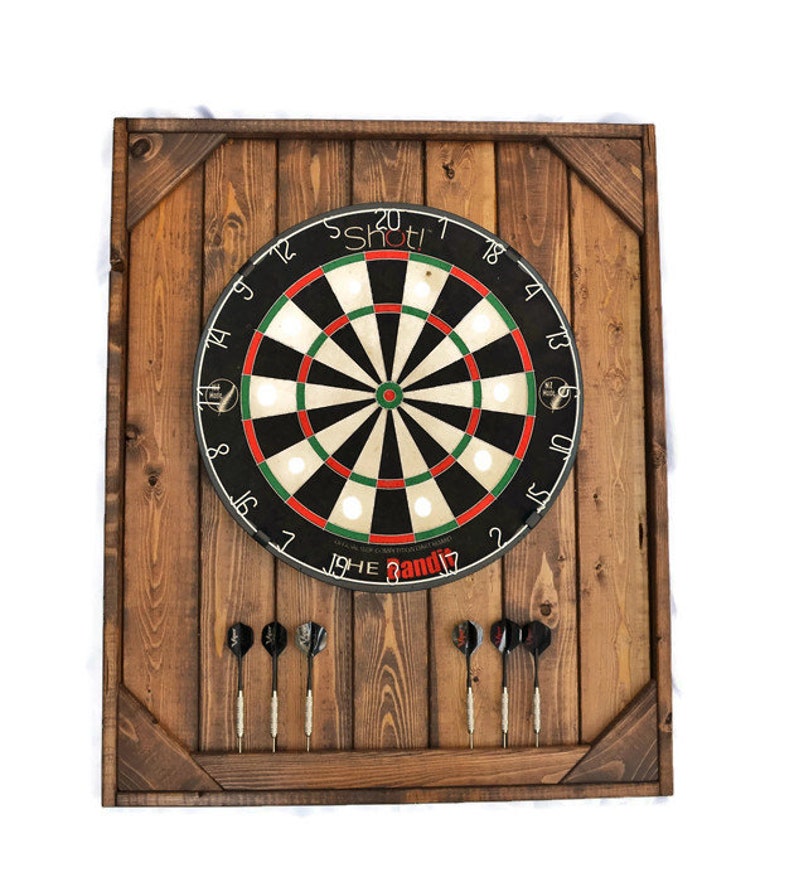 Personalized Dart Board Backboard English Chestnut Etsy
