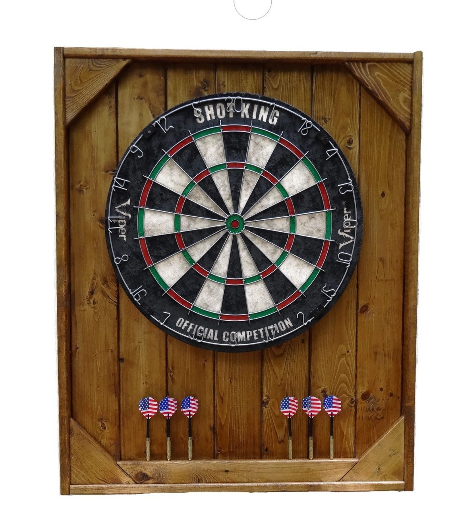Personalized Dart Board Backboard Golden Oak Stained/dart Etsy