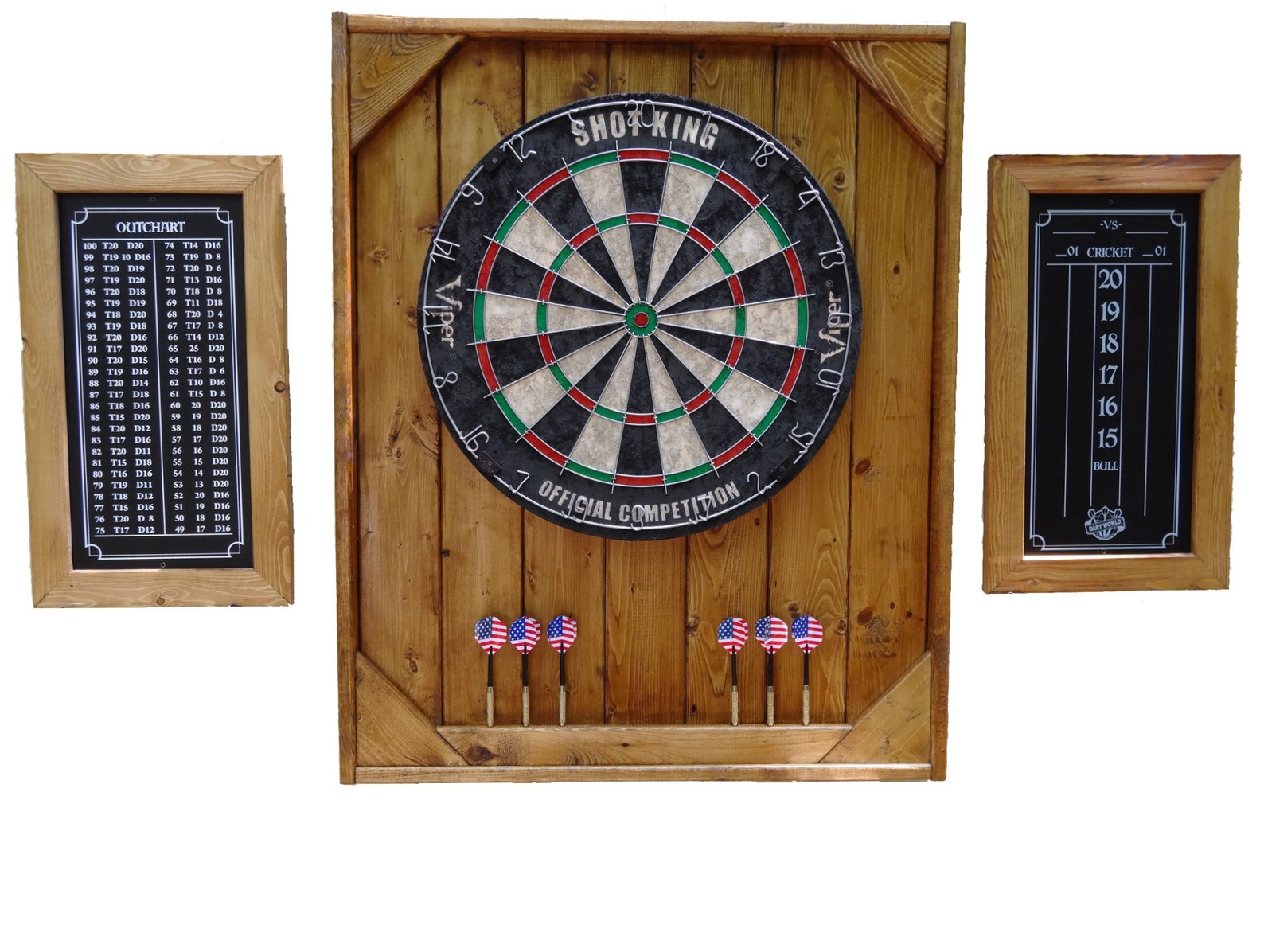 Personalized Dart Board Backboard Golden Oak Stained/dart Etsy