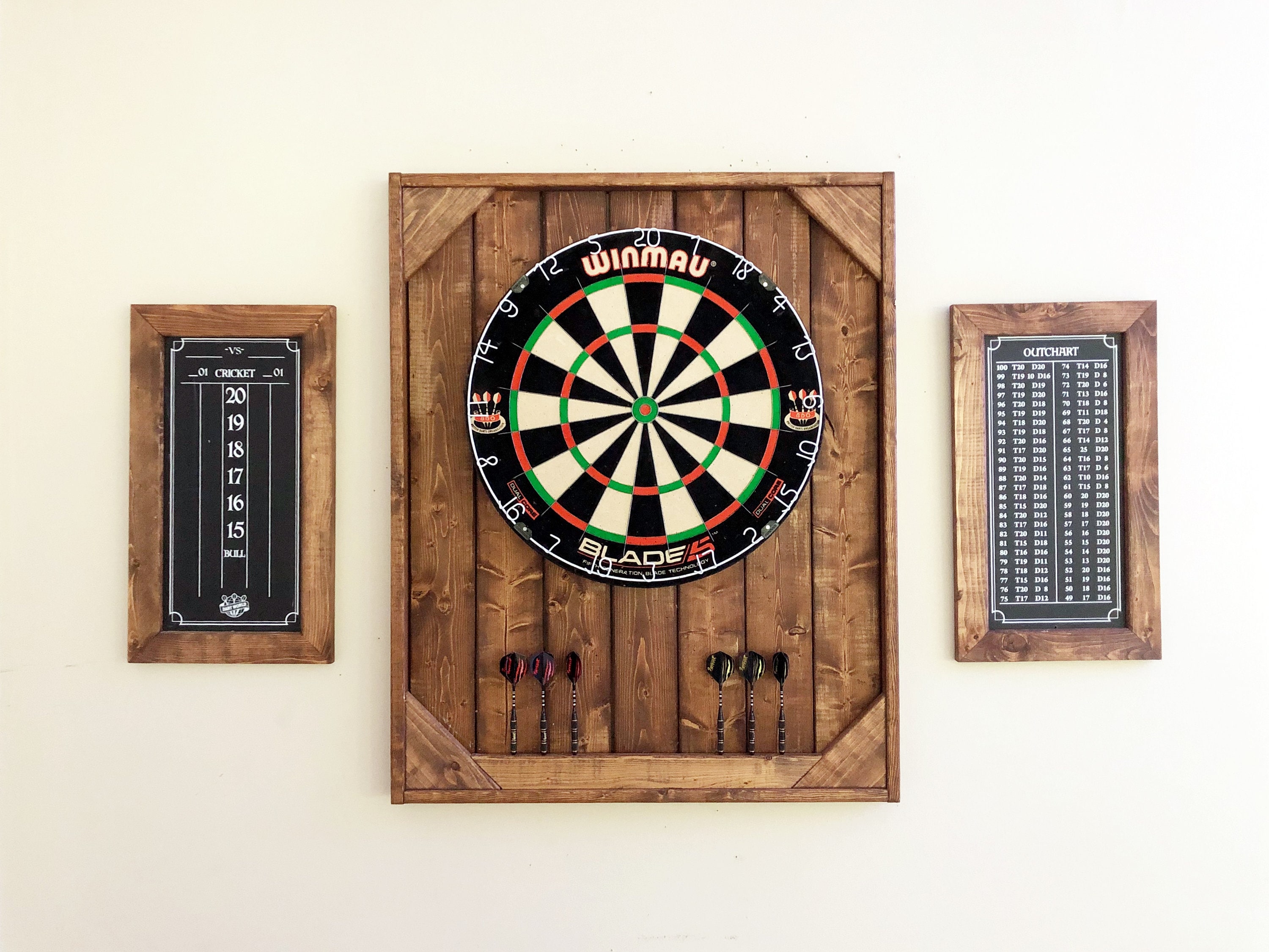 Personalized Dart Board Backboard English Chestnut Etsy