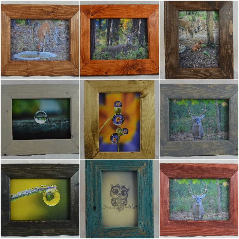 Ebony Stain / Picture Frame / Wood Frame / Rustic Frame / Pick Etsy