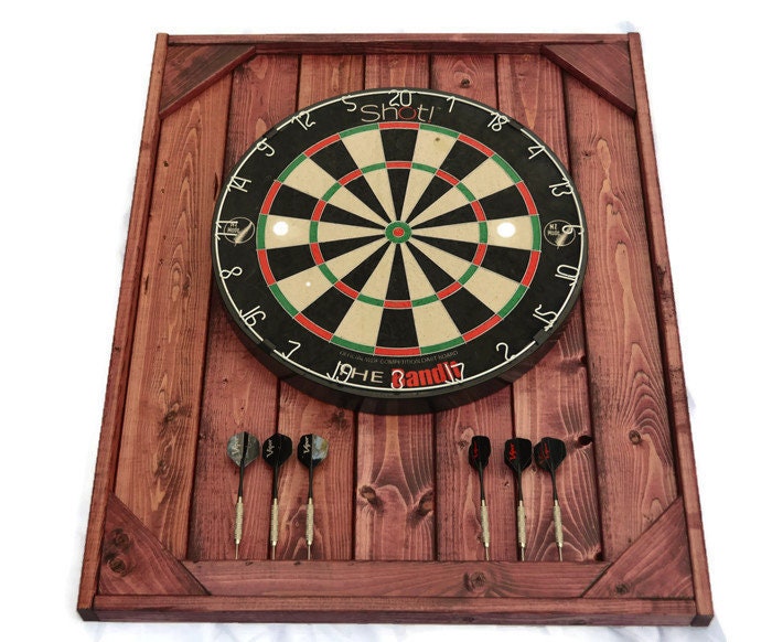 Personalized Dart Board Backboard Stained /dart Etsy