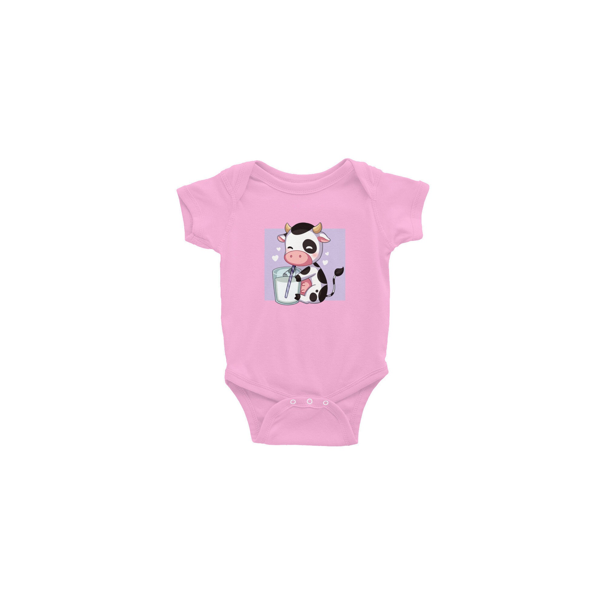 Cow Drinking Milk Infant Bodysuit Baby Onesie Shirt