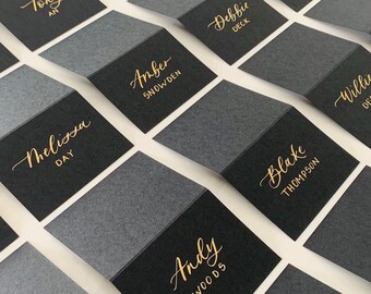 Tarjetas de acompañante con caligrafía - Tarjetas de lugar con caligrafía - Caligrafía personalizada