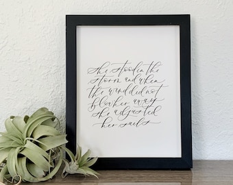 Custom Calligraphy Quote Sign