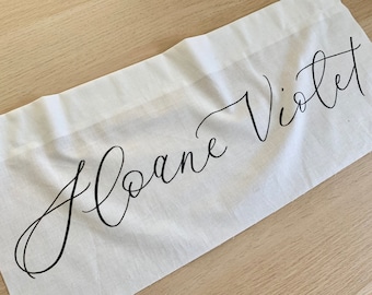 Calligraphy Nombre Tela Banner - Calligraphy Personalizado Pared Colgando Nursery