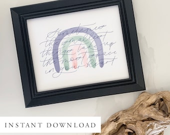 Caligrafía de Winnie the Pooh imprimible - Descarga instantánea - Impresión infantil