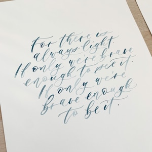 Custom Calligraphy Quote Sign