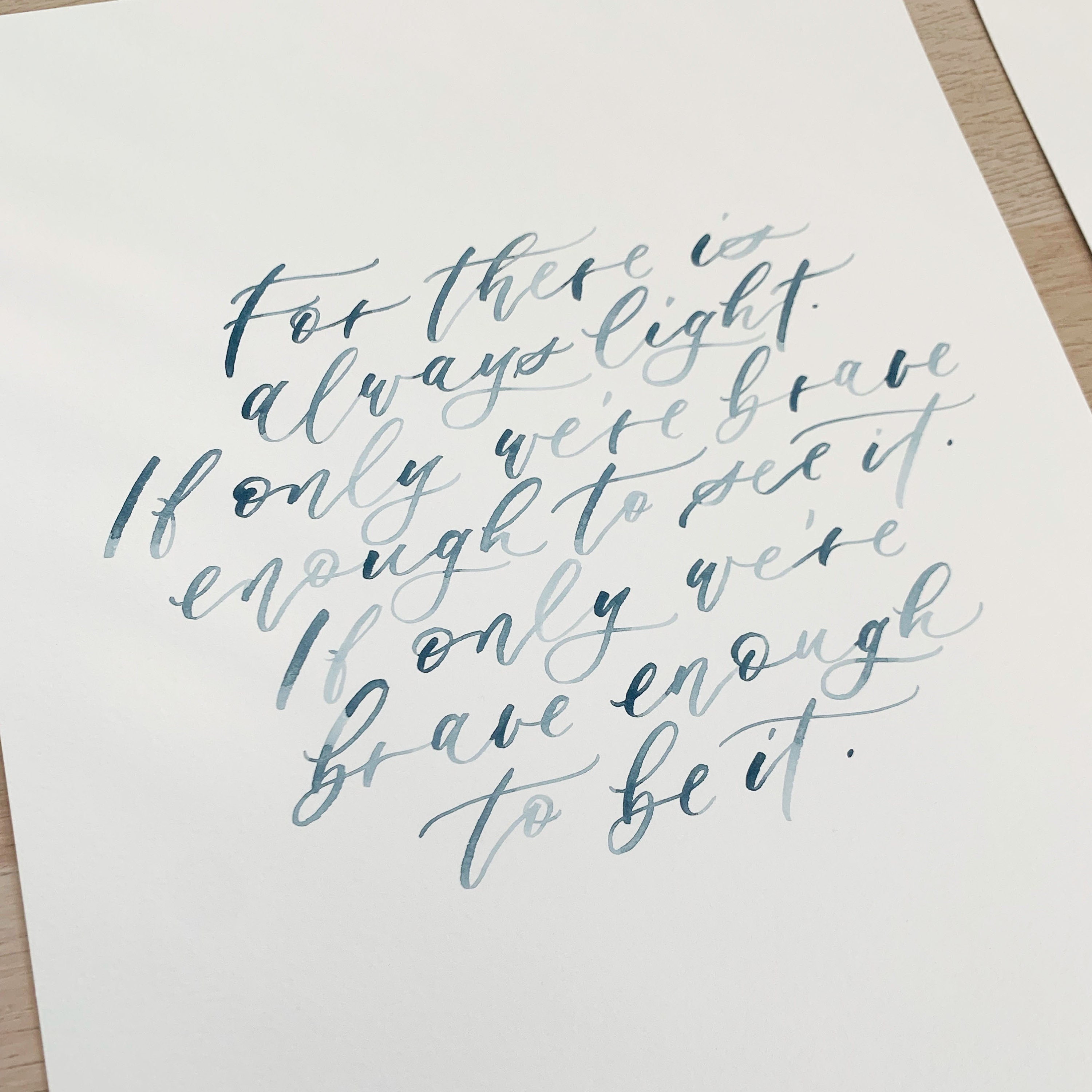 Message In Calligraphy Custom Calligraphy Quote Sign - Etsy