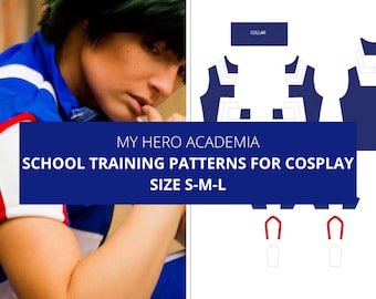 COSPLAY PATTERNS - my hero academia sports school size S-M-L