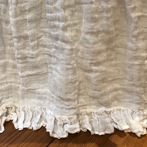 Linen Curtain With Ruffle 'sisi'. Vintage Style Sheer Linen Curtains ...