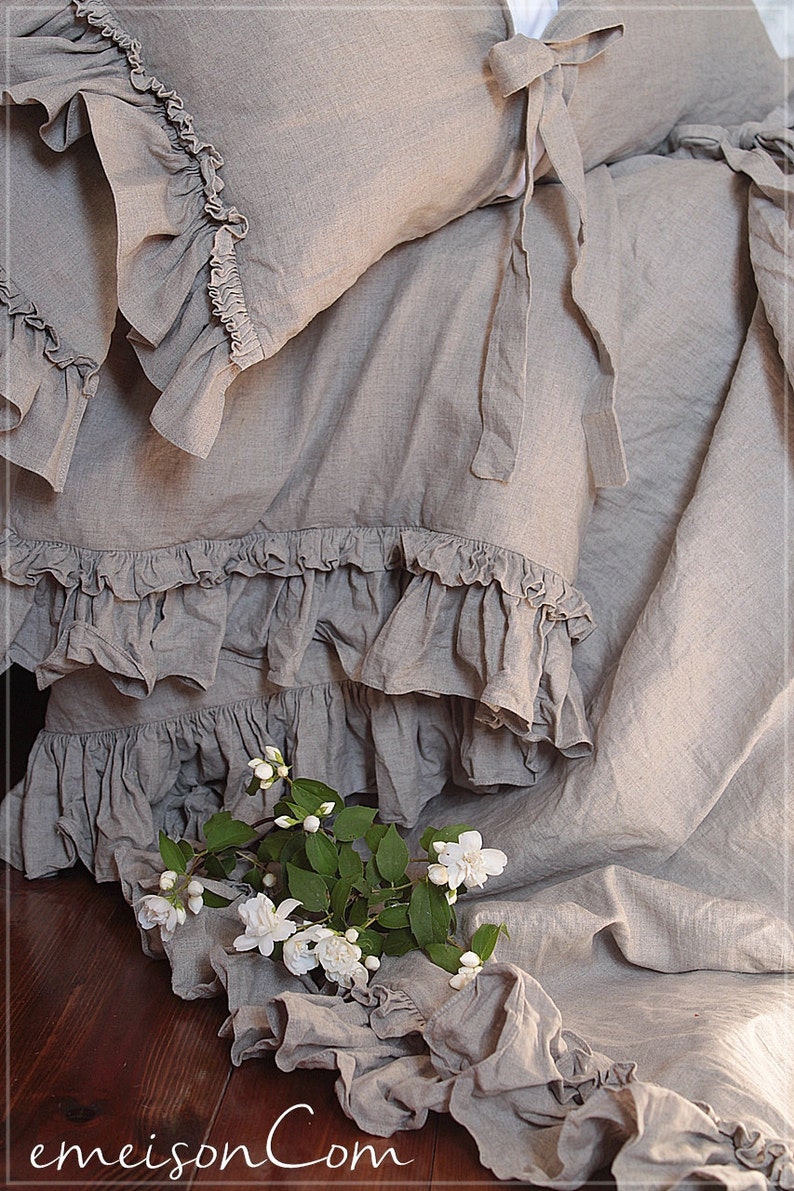 LINEN DUVET COVER 'diane'. Shabby Chic Linen Bedding Etsy