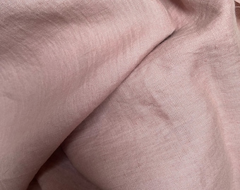 Tessuto di lino rosa antico – Lino lavato morbido, 160 g/m2