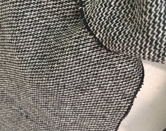 Black and White Men's Wool Blend Scarf. Houndstooth Rectangular Scarf.