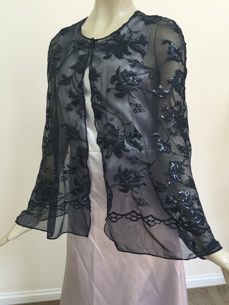 blue sequin cape