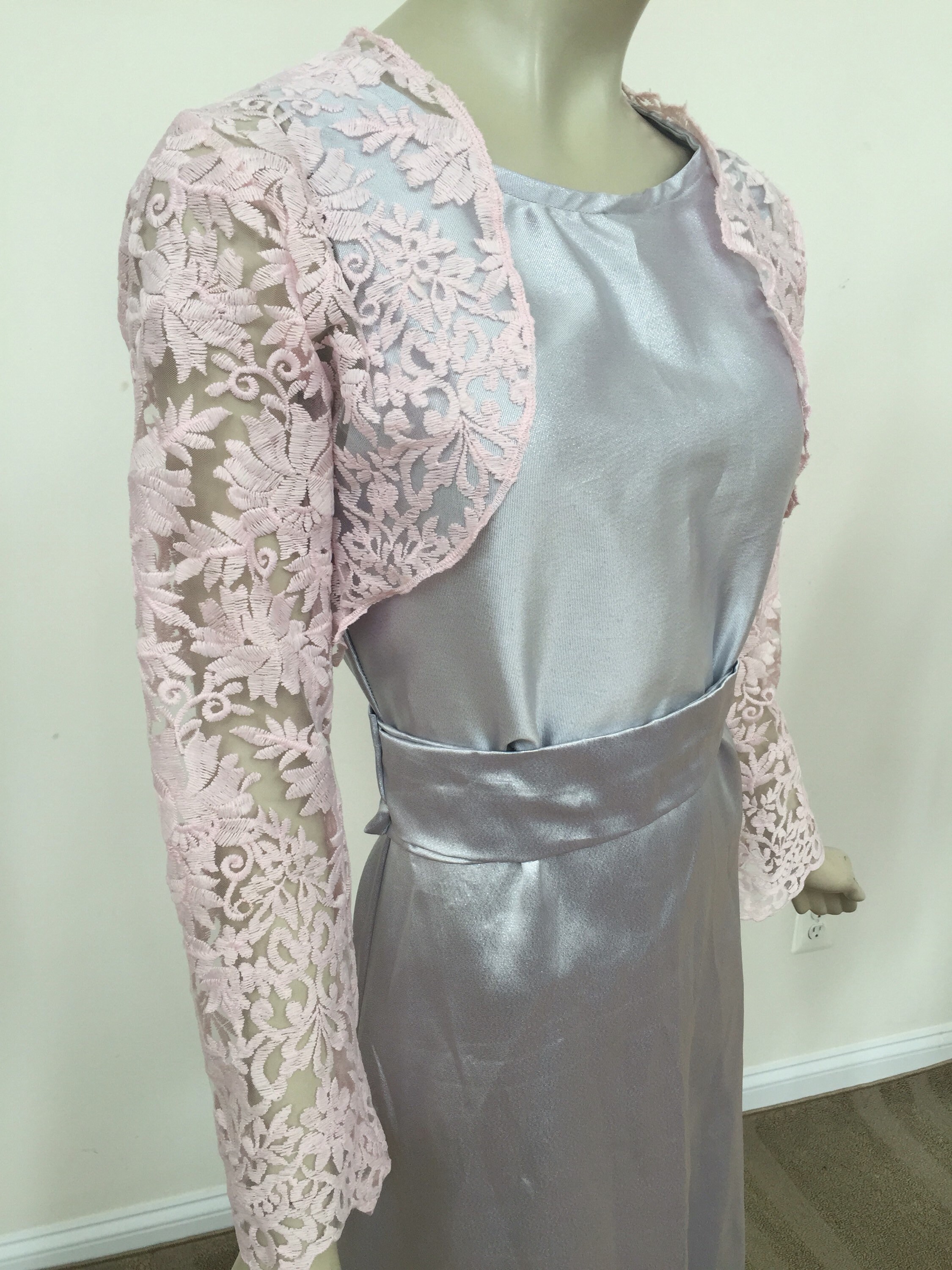 Light Pink Floral Lace Bolero Jacket. Women's Soft Pink Etsy