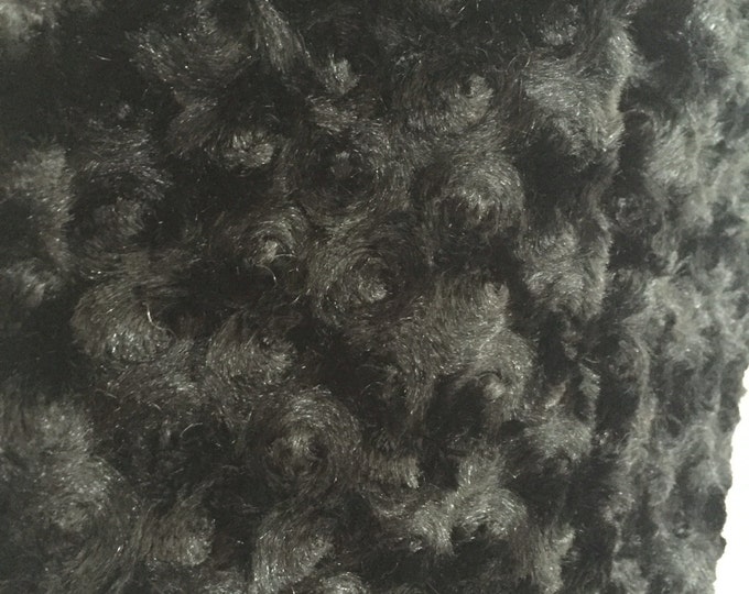 Black Plush Fleece Infinity Scarf. Rosebud Faux Fur Circle Scarf. Women's Infiniti Scarves. Winter Scarves.