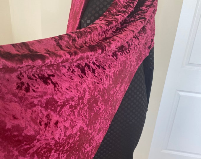 Marble Crushed Velvet Scarf in Rich Red Wine Color. Dark Red Holiday Wrap. Elegant Evening Scarves for Weddings and Formal Events.