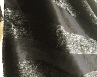 Sparkly Black Silk Velvet Wrap Scarf. Women's Genuine Silk Scarves. Elegant Plush Velvet Silk Shawls. Glittery Black Wraps. Gifts for Her.