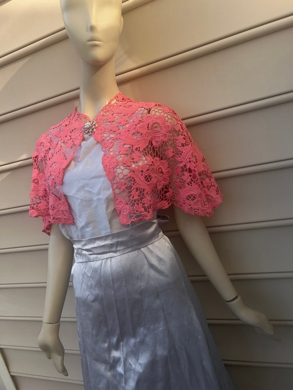 Pink Coral Guipure Lace Cape. Floral Petal Lace Wedding Shrug. Women s Elegant Sheer Covers. Available in Sizes S. Etsy UK