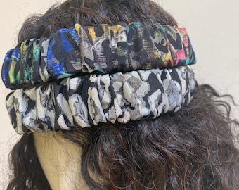 Animal Print Multi Headbands. Fancy Printed Hair Bands. Multi-use, Handmade Hair Scrunchies and Wristbands. One Size.