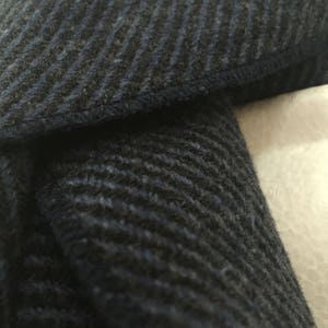 Blue Stripe Men&#39;s Genuine Wool Scarf. 100% Italian Wool. Premium Wool Winter Scarves for Men. Holiday Gifts for Him.