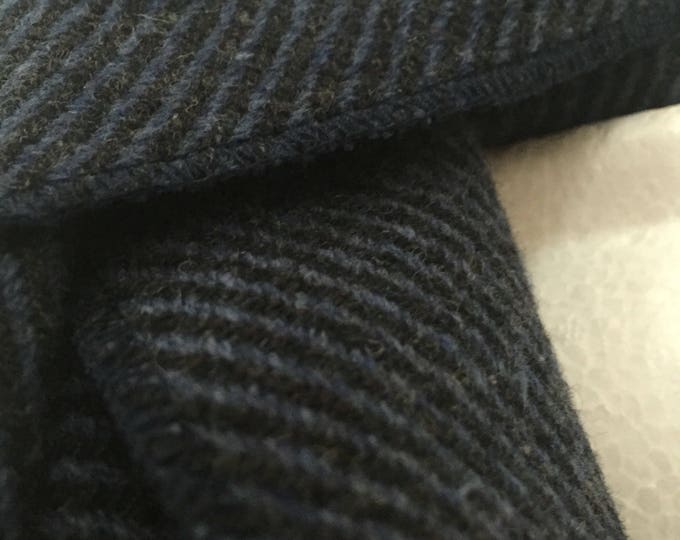 Blue Stripe Men's Genuine Wool Scarf. 100% Italian Wool. Premium Wool Winter Scarves for Men. Holiday Gifts for Him.
