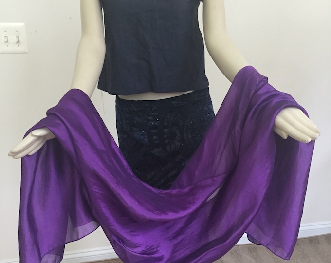 Long Purple Silk Organza Scarf. Women's Smooth Silk Wrap. Wedding Scarves. Silk Shawls and Wraps. Gifs for Her.